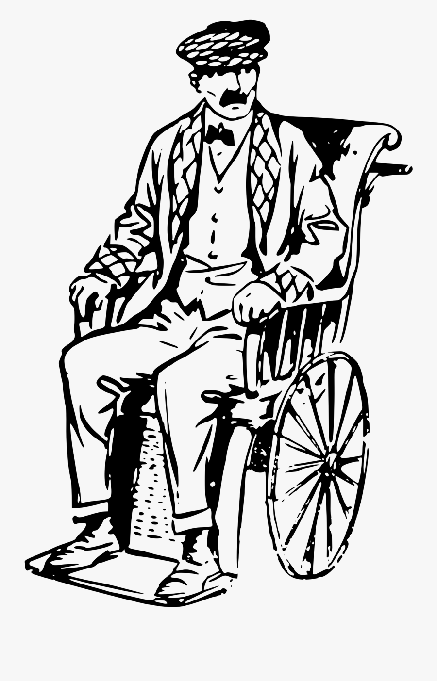 Clipart Man Wheelchair - Person In Wheelchair Drawing, Transparent Clipart