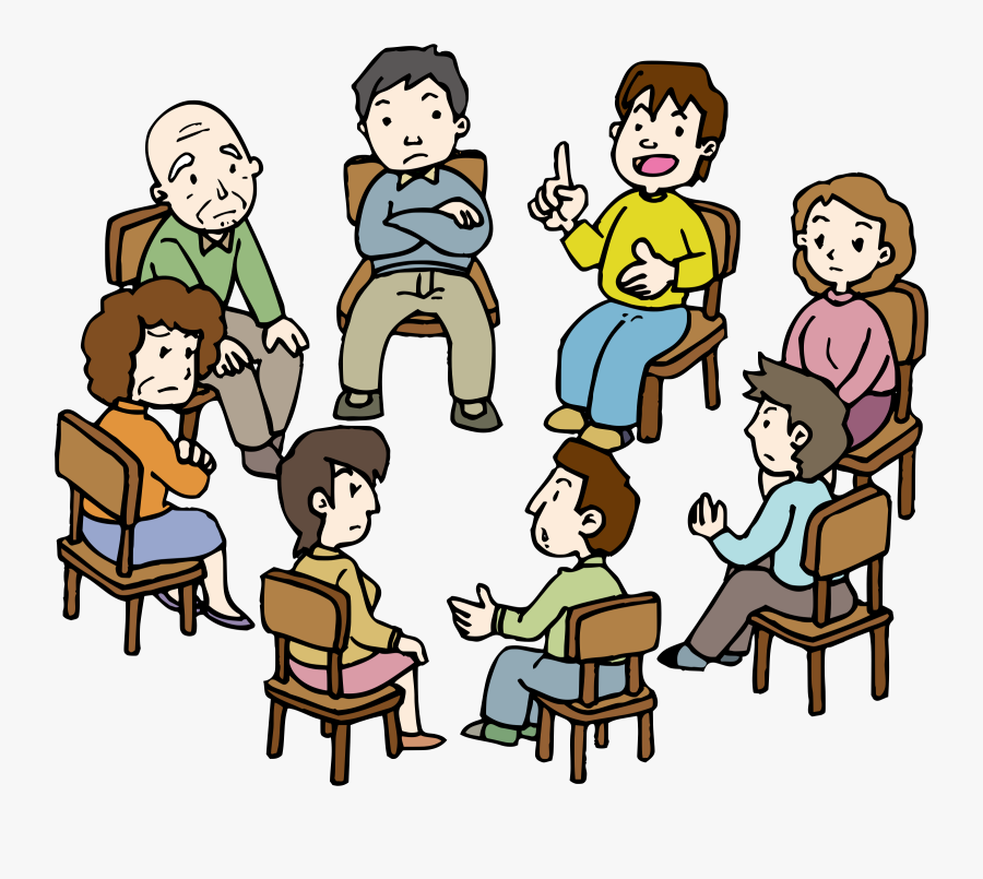 Transparent Talking Clipart - Group Therapy Clipart, Transparent Clipart