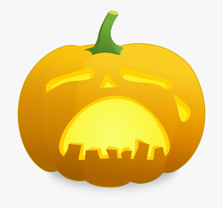 Pumpkin Jack O Lantern Clipart - Scared Jack O Lantern Face, Transparent Clipart
