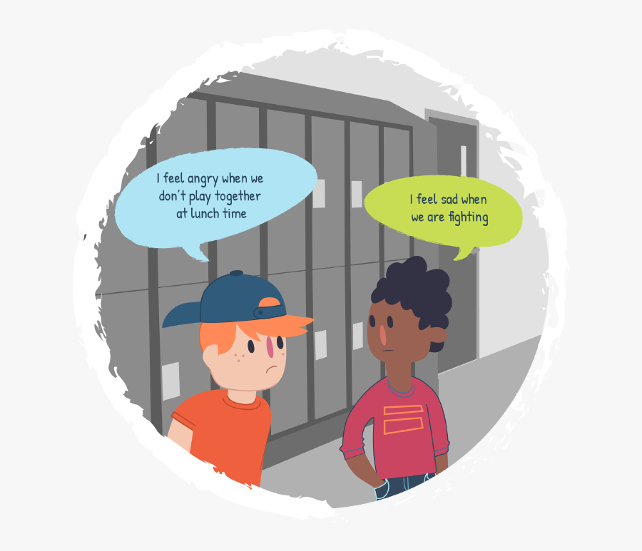 Two Friends Talking About Their Feelings - Clip Art, Transparent Clipart