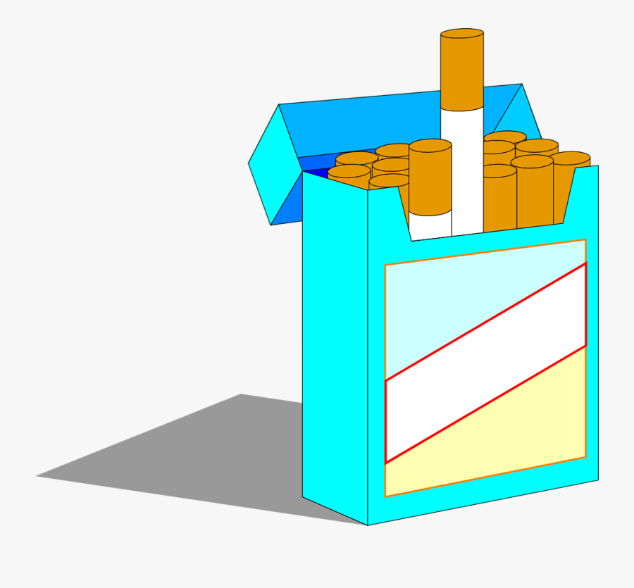 Transparent Chewing Gum Clipart - Cartoon Cigarette Pack Png, Transparent Clipart