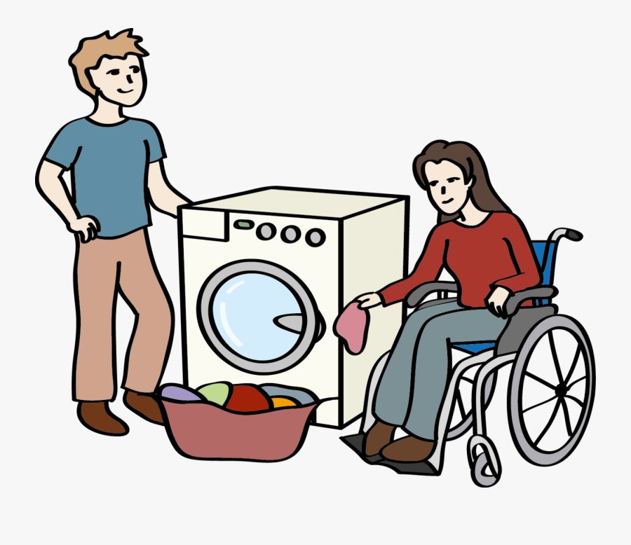 Ein Mitarbeiter Vom Ambulant Betreuten Wohnen Unterstützt - Betreutes Wohnen Clipart, Transparent Clipart