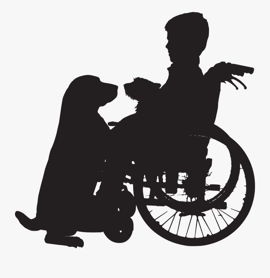 Girl In Wheelchair Silhouette, Transparent Clipart