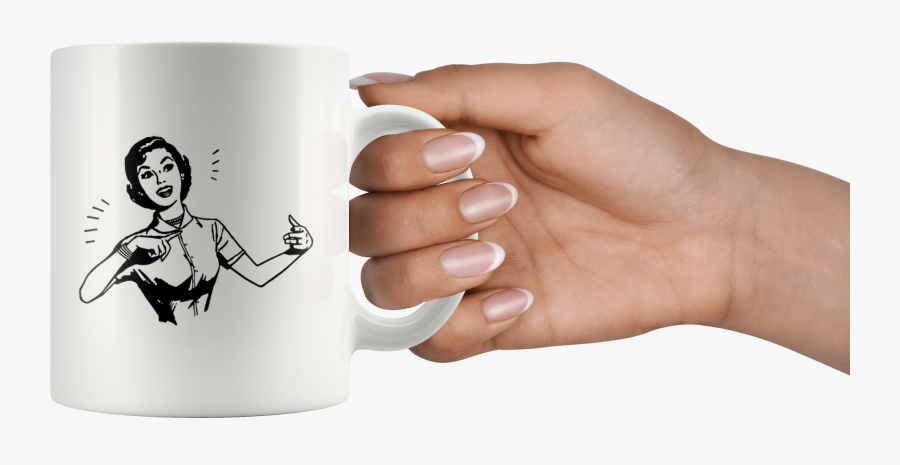 Presentation Lady Retro Clipart Illustration Mug"
 - Mug, Transparent Clipart