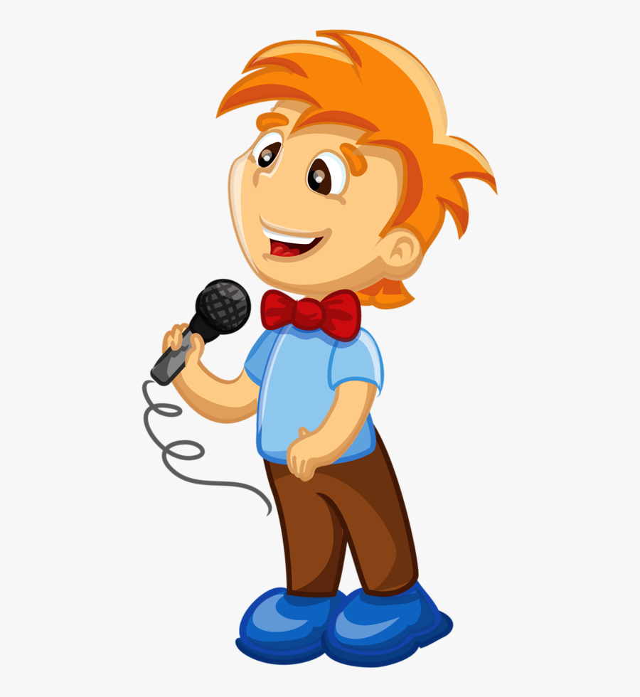 Community Helpers Clipart - Boy With Microphone Clipart, Transparent Clipart