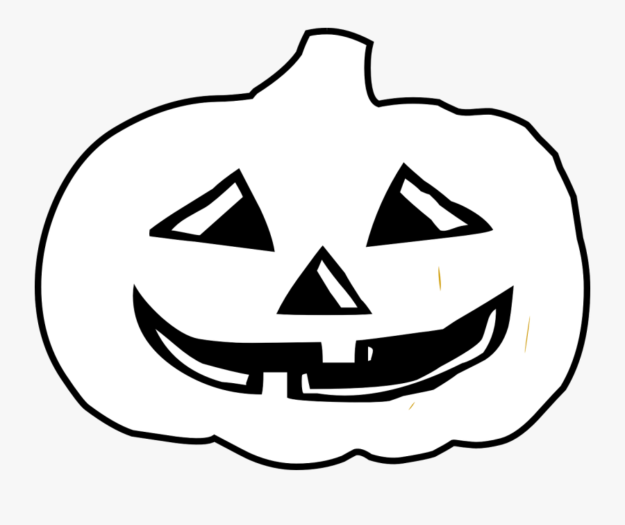 Pumpkin Halloween Face - Jackolantern Clipart Black And White, Transparent Clipart