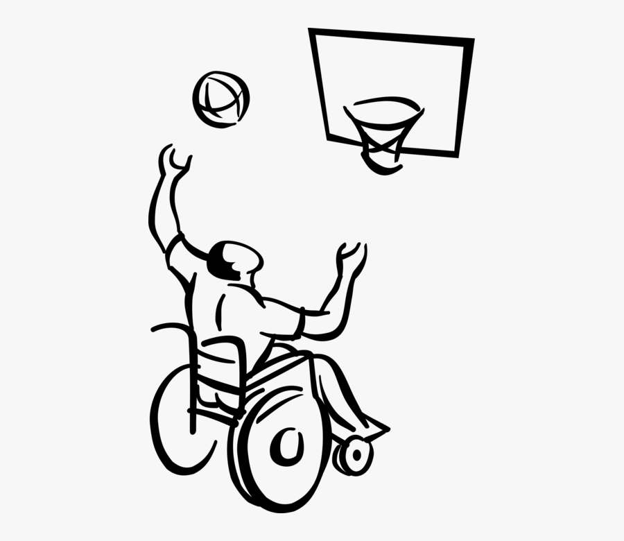 Wheelchair Makes Shot Vector, Transparent Clipart