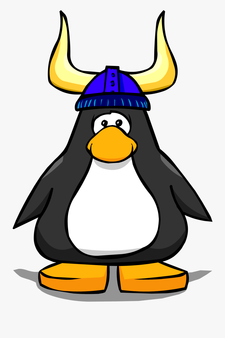 Blue Viking Helmet Player Card - Penguin With Santa Hat, Transparent Clipart