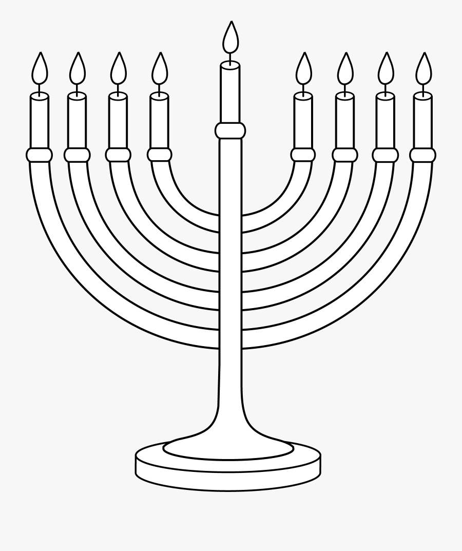 Clipart Menorah - Clip Art Menorah, Transparent Clipart