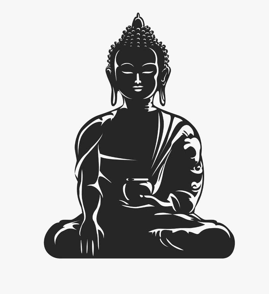 Buddhism Buddhist Meditation Clip Art Buddha Black And White Png