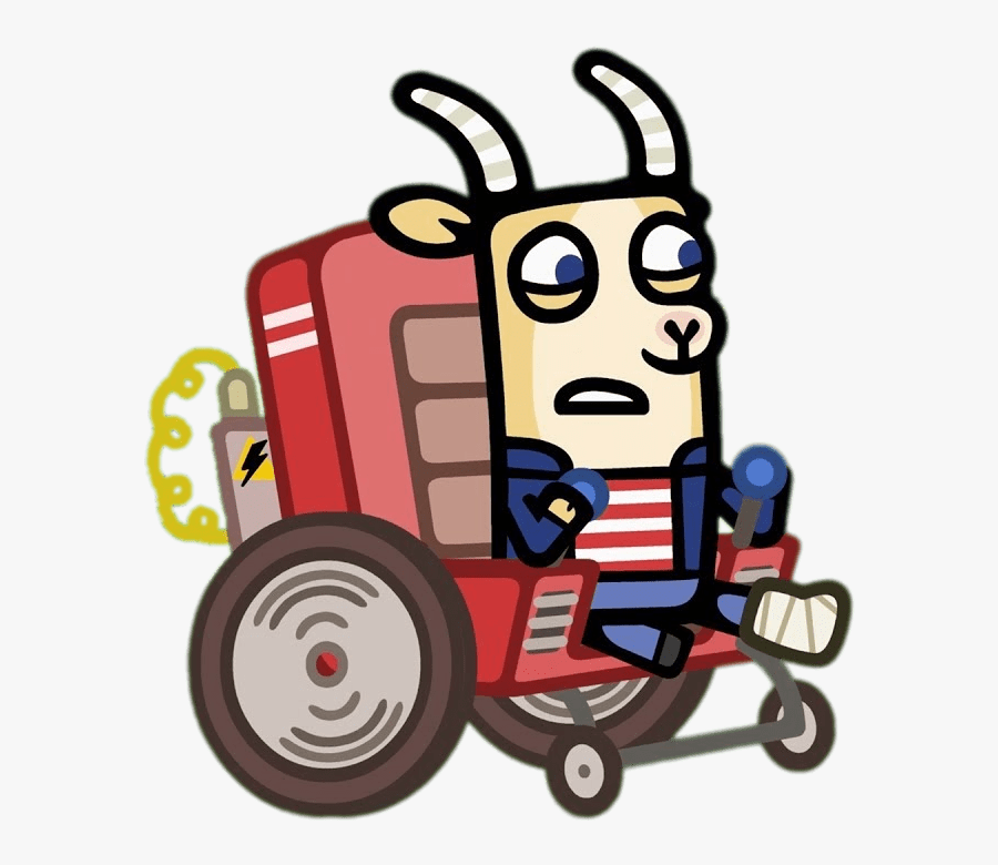 Boj Character Gavin Bleat In A Wheelchair - Cartoon Boj Gavin, Transparent Clipart