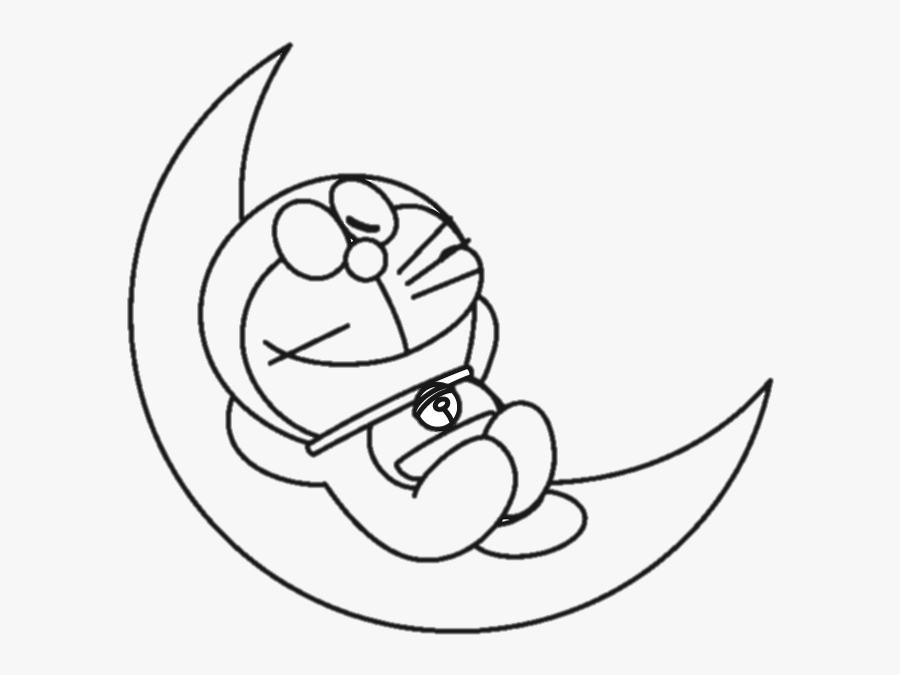 Conversation Heart Clipart Black And White - Doraemon Drawing, Transparent Clipart