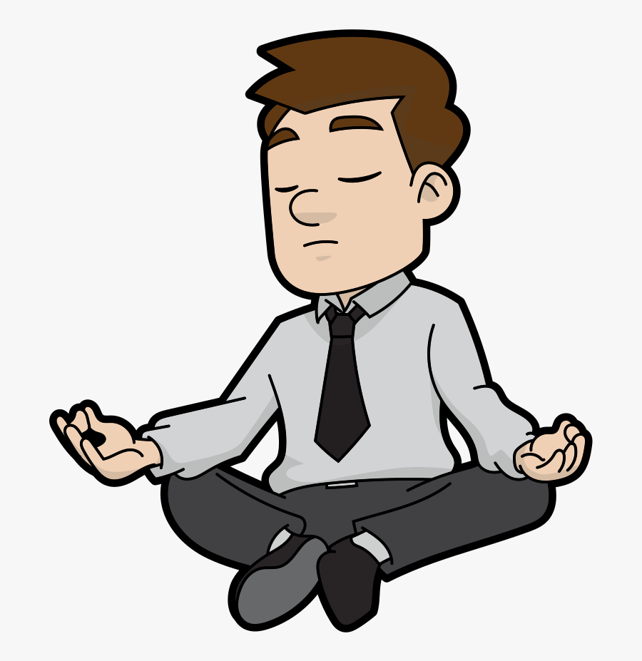 Cartoon Meditating, Transparent Clipart