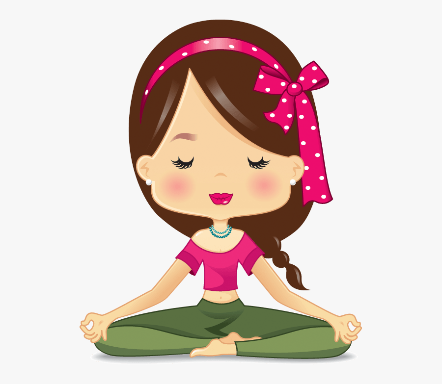 Girl Meditating Cartoon, Transparent Clipart