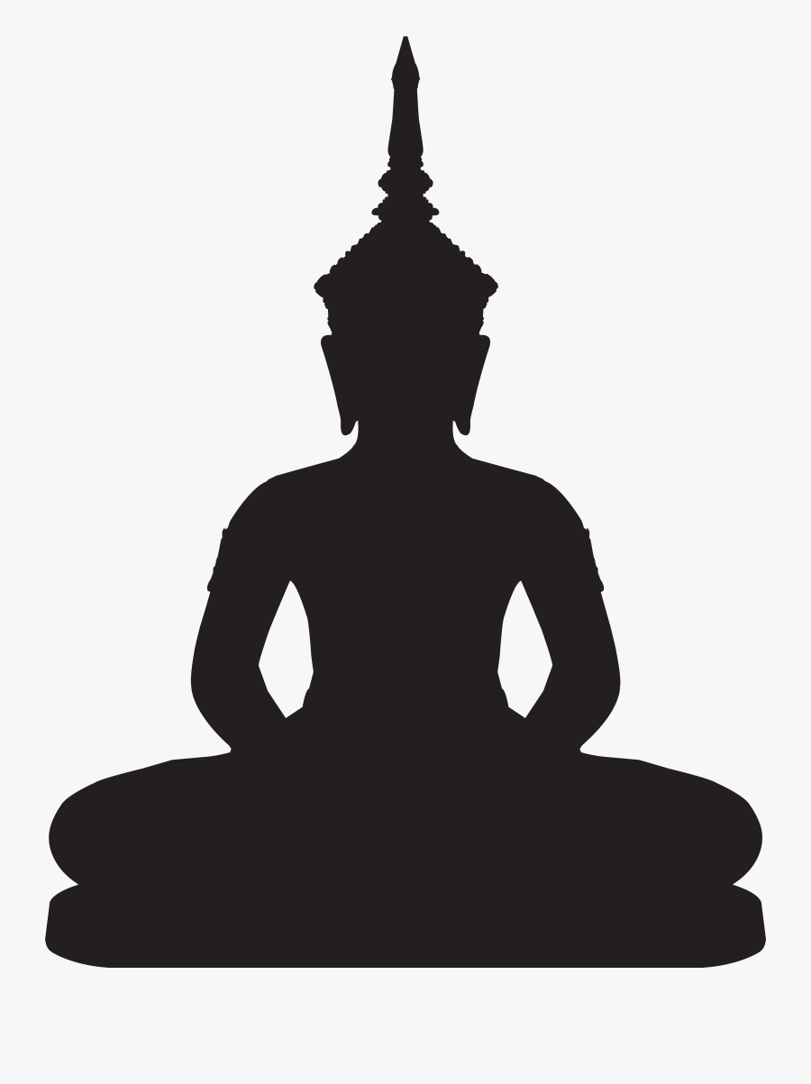 Buddha Statue Silhouette Png Clip Art, Transparent Clipart