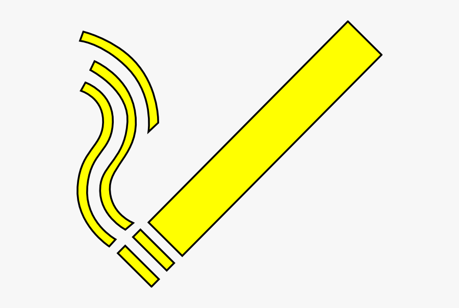 Yellow Cigarette Clip Art, Transparent Clipart