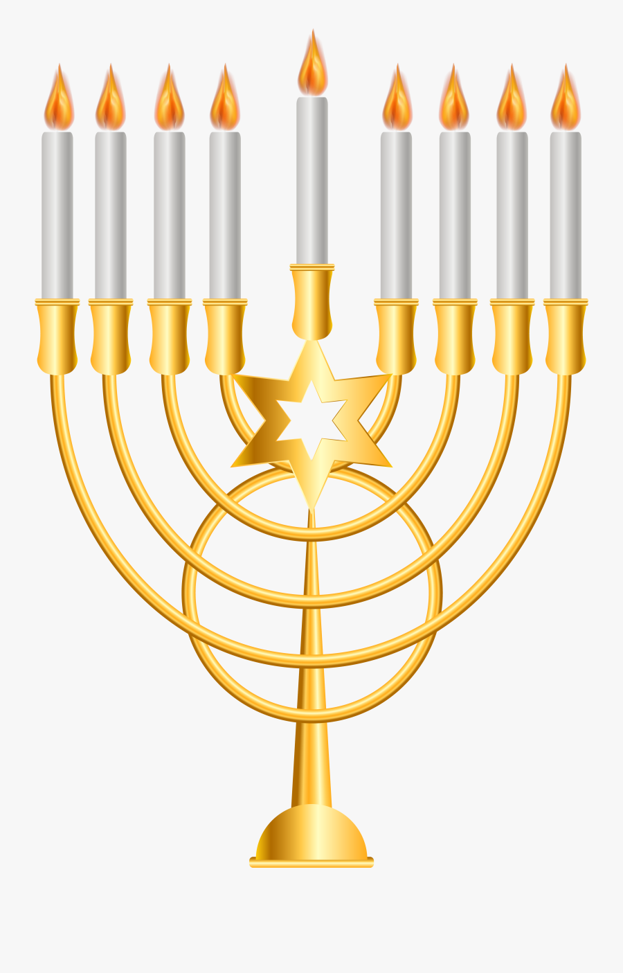 Menorah Gold Png Clip Art - Menoráh Png, Transparent Clipart