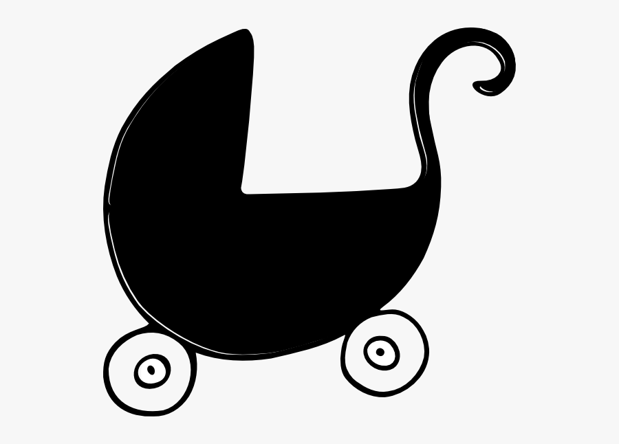 Baby Carriage Clipart - Baby Stroller Clipart Black, Transparent Clipart