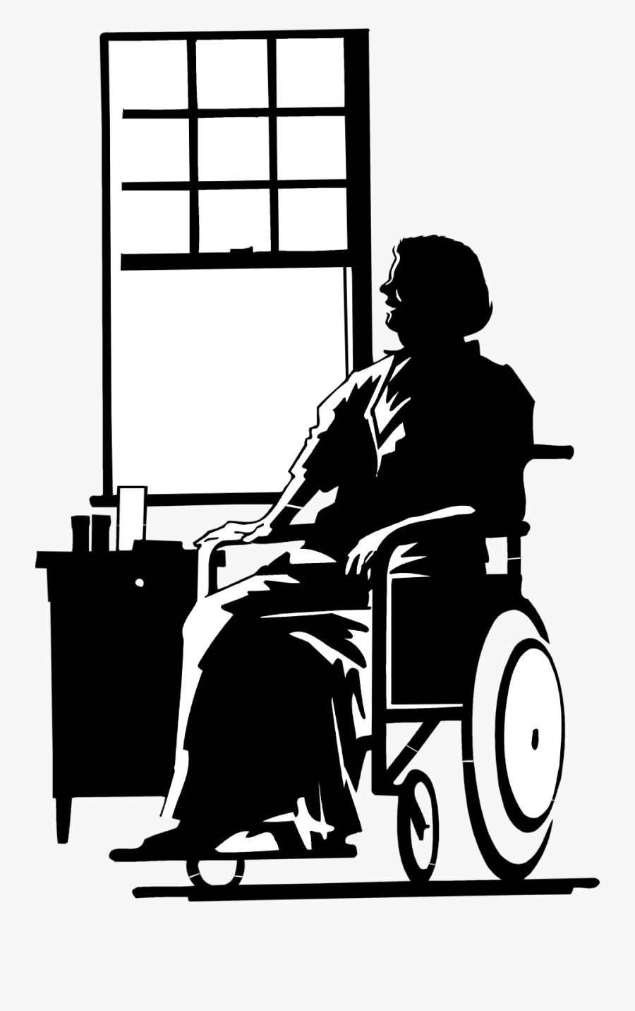 Wheelchair - Happy Birthday Old Mom Meme, Transparent Clipart
