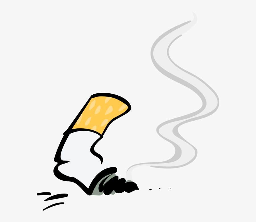 Discarded Butt Image Illustration - Cigarette, Transparent Clipart