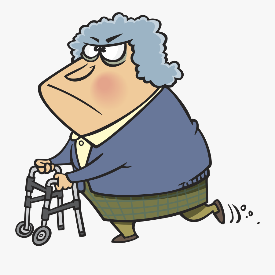 Wheelchair Clipart Old Lady - Desenho Velha Png, Transparent Clipart