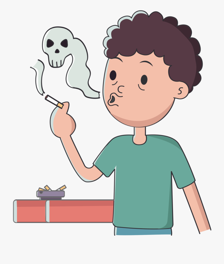 Smoke Clipart Guy Smoking Cartoon Transparent Png , Free Transparent