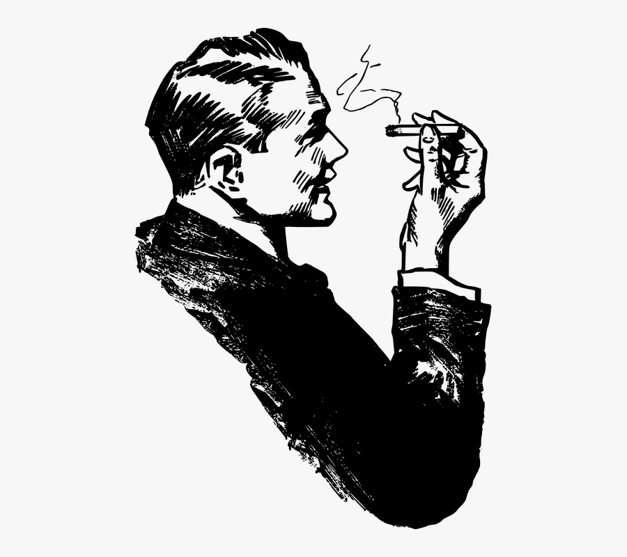 Cigarette Happy Man - Smoker Png, Transparent Clipart