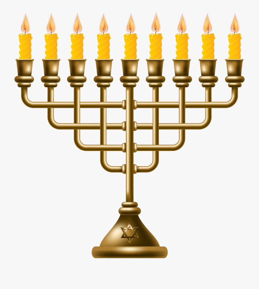 Golden Menorah Png Clip Art, Transparent Clipart