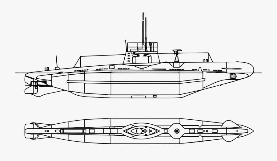 Line Art,watercraft,angle - Submarine Drawing, Transparent Clipart