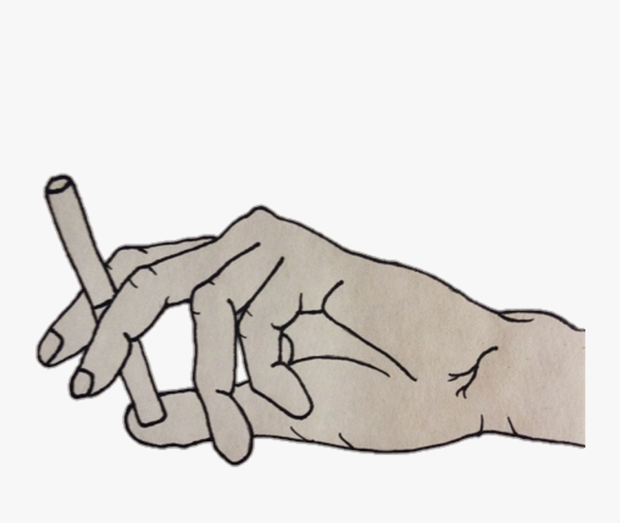 Anime Manga Kawaii Sketch Cigarette Smoking Smoker - Anime Cigarette With Png Hand, Transparent Clipart