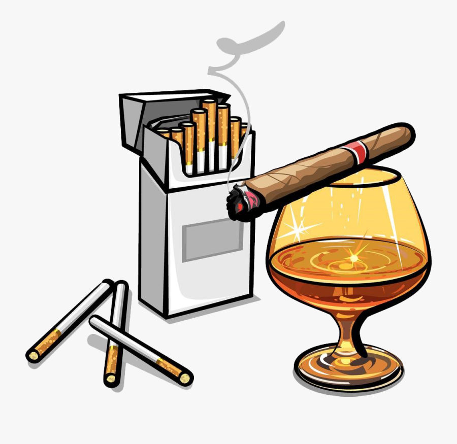 Graphic Royalty Free Download Alcohol Stock Photography - Smoking And Alcohol Clipart, Transparent Clipart
