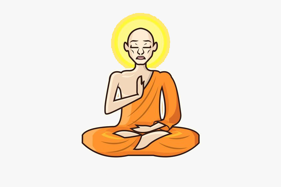 Meditation Monk Clip Art - Meditating Monk Floating, Transparent Clipart