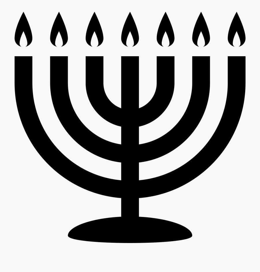 Menorah Icon Free Download And Vector Clip Art - Menorah Black And White Clipart, Transparent Clipart