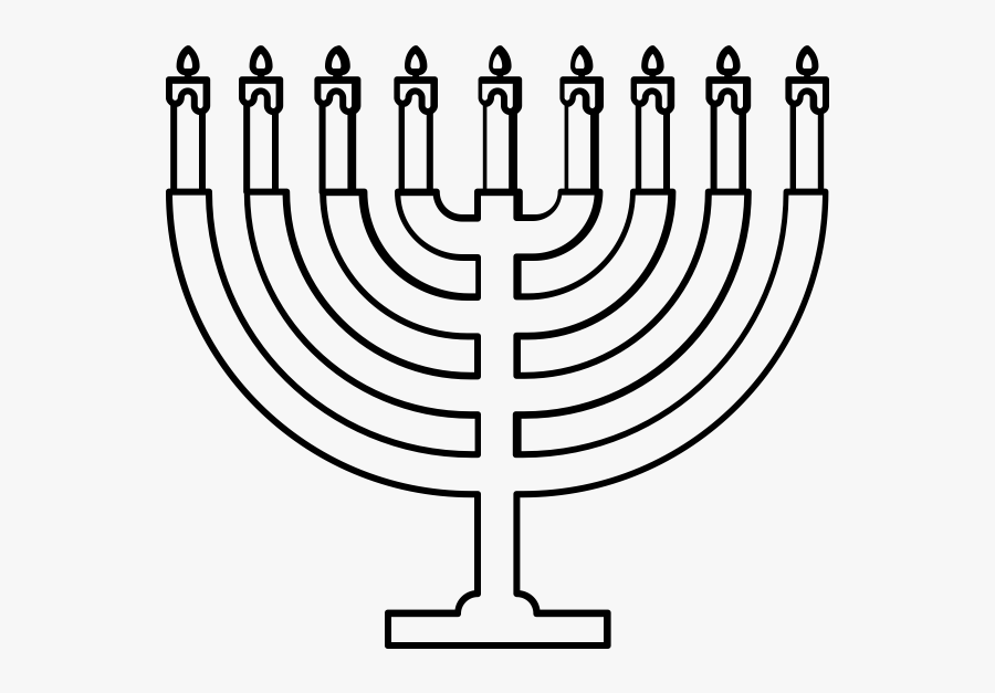 Menorah Rubber Stamp - Dibujos De Janukia Para Colorear, Transparent Clipart