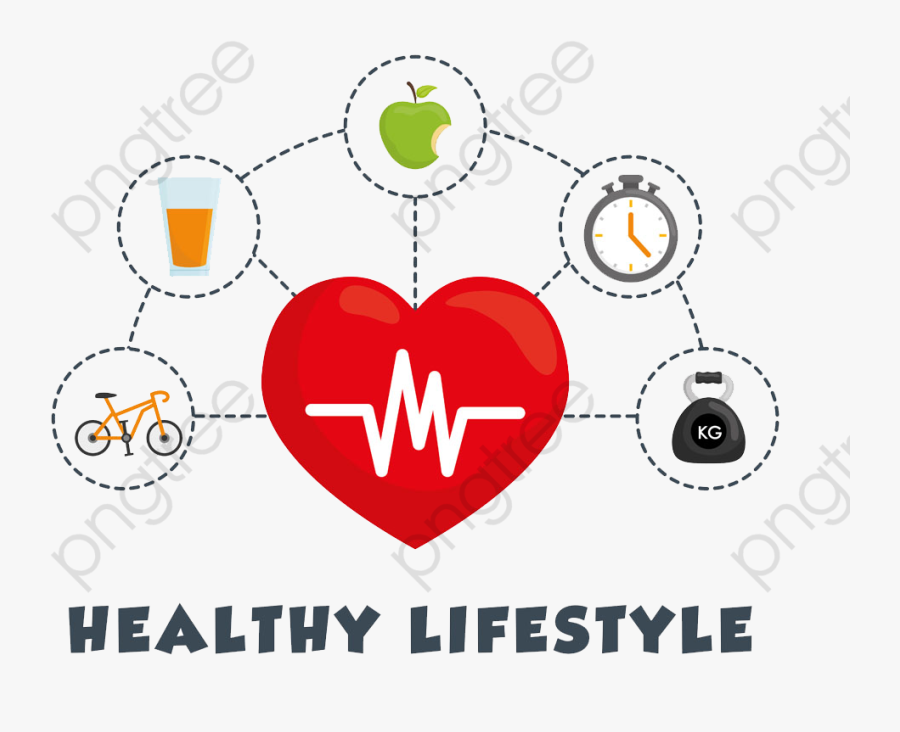Ecg And Healthy Living - Heart, Transparent Clipart