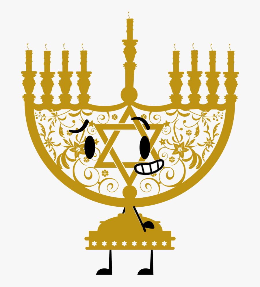 Menorah,candle Holder,hanukkah,clip Design - Judaism Png, Transparent Clipart