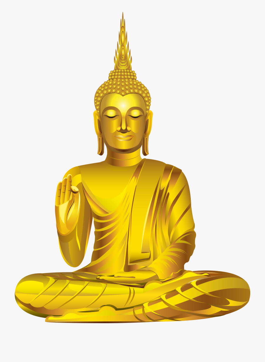 Gold Buddha Statue Png Clip Art, Transparent Clipart