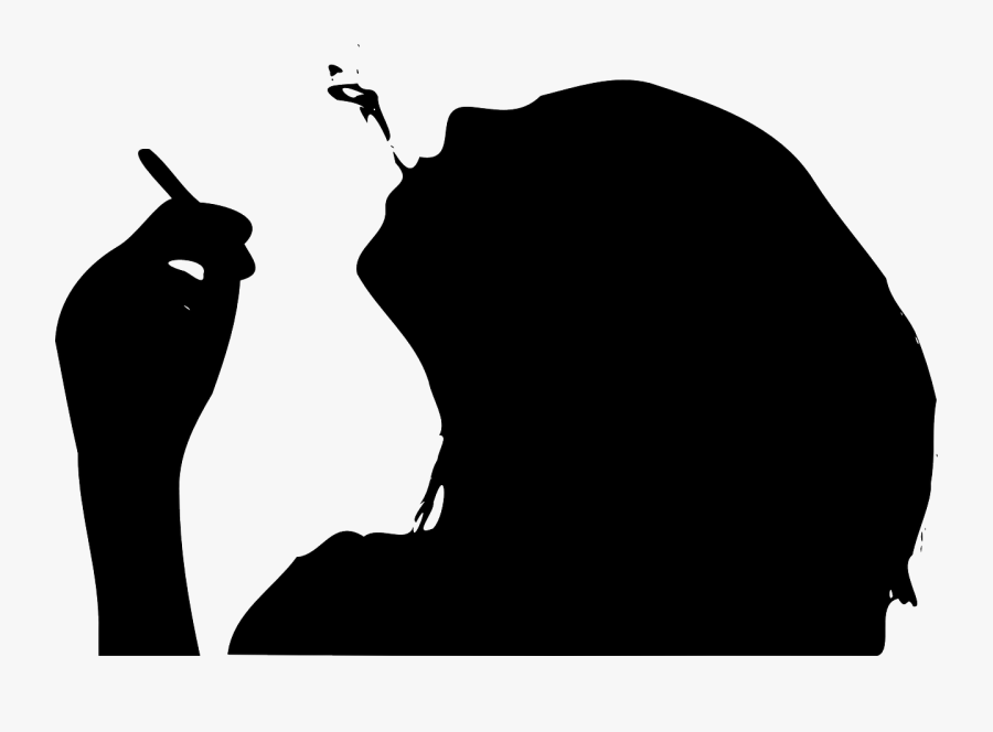 Human Photography - Smoking Silhouette Png, Transparent Clipart