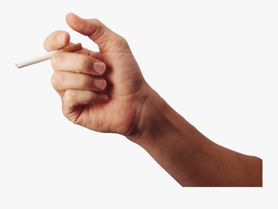 Hand With Cigarette Png, Transparent Clipart