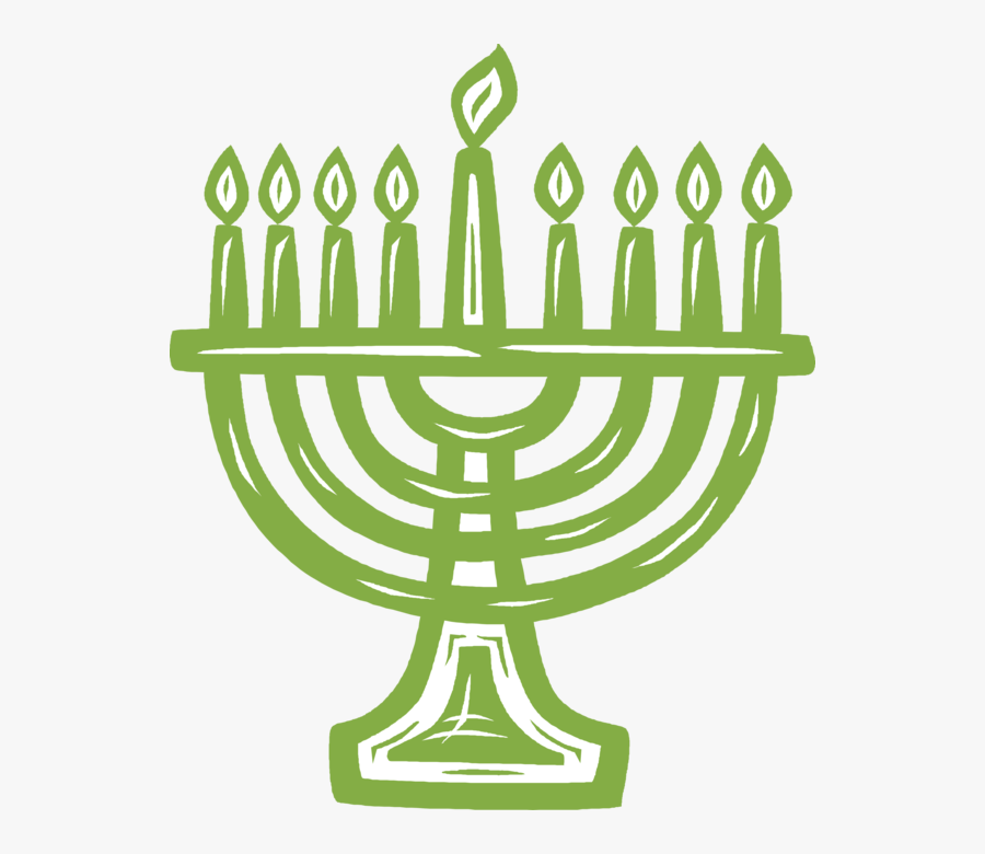 Vector Illustration Of Jewish Chanukah Hanukkah Menorah, Transparent Clipart