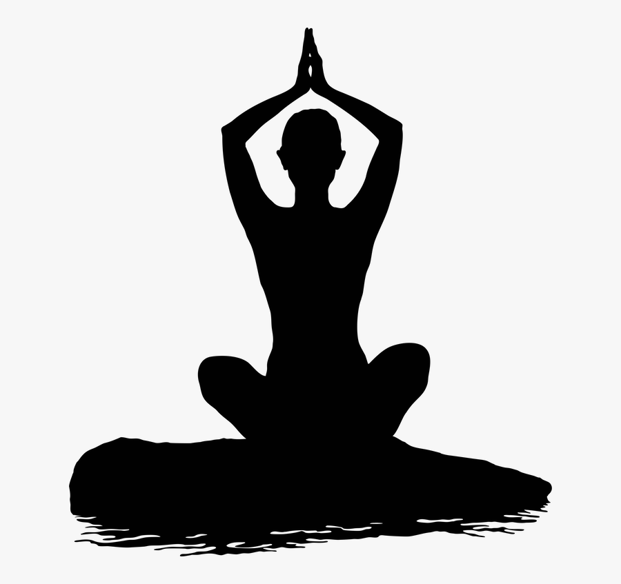 Transparent Meditation Silhouette Png - Yoga Day Banner Flex, Transparent Clipart