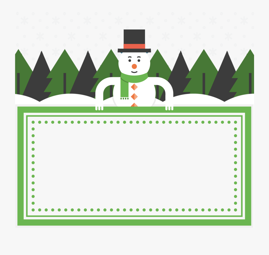 Snowman Frames Clipart - Illustration, Transparent Clipart