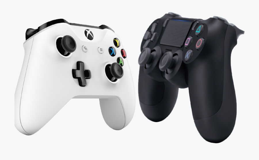 Transparent Video Game Controller Clip Art - Xbox One S Vs Ps4 Controller, Transparent Clipart