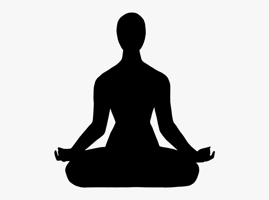 Meditating Man Silhouette Png, Transparent Clipart