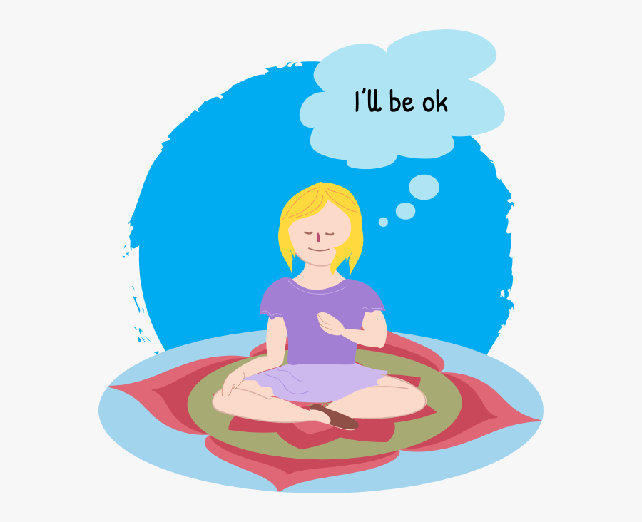 Girl Meditating And Thinking, Transparent Clipart