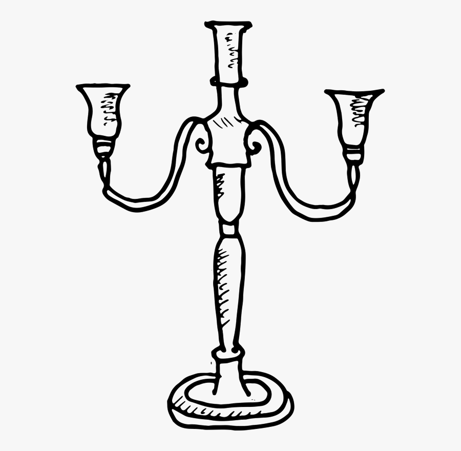Candelabra Drawing At Getdrawings - Candle Stand Easy Drawing, Transparent Clipart