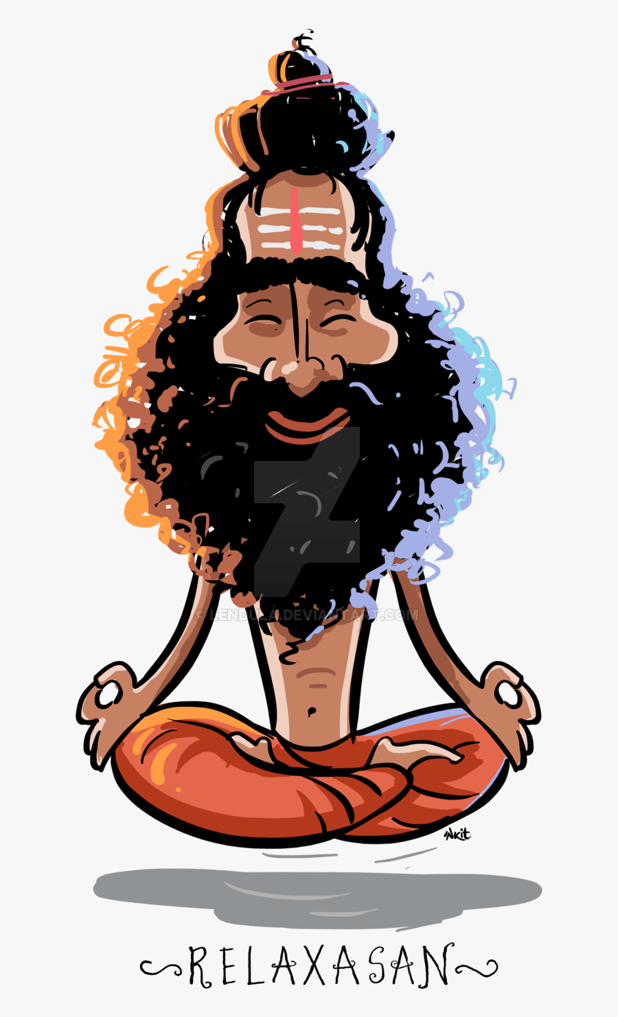 Happy Yoga Day Cartoon, Transparent Clipart