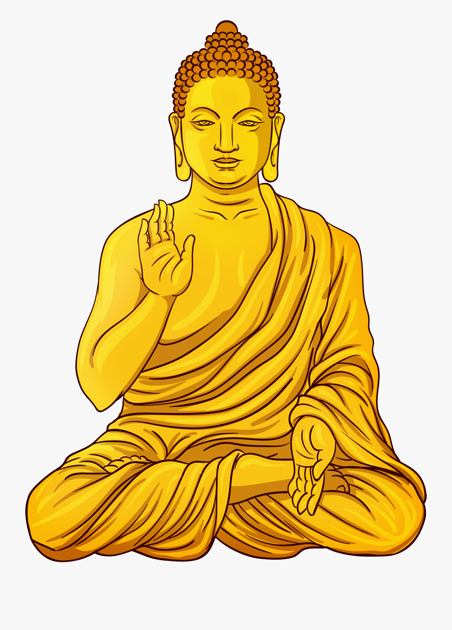 Gold Buddha Statue Png Clip Art - Patung Buddha Png, Transparent Clipart
