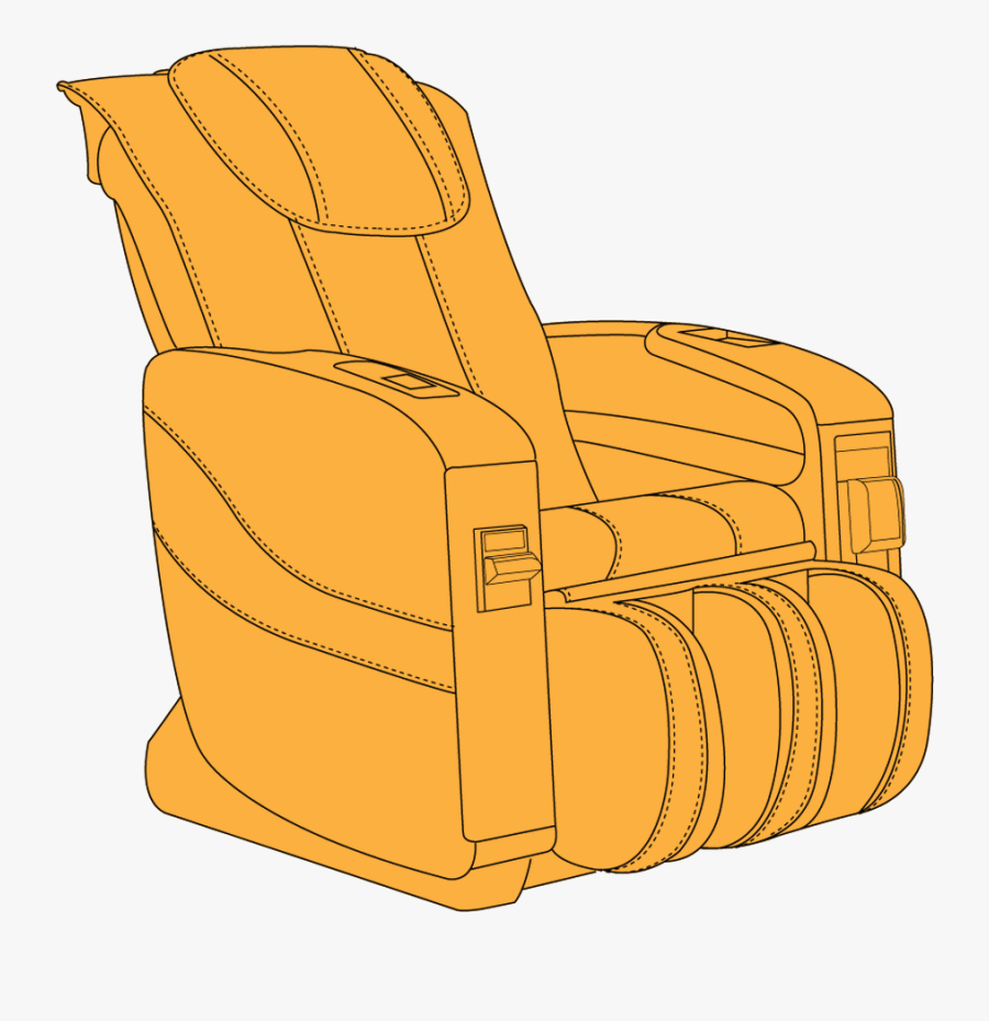 Vector Transparent Download Chair Massage Clipart - Massage Chair Drawing, Transparent Clipart