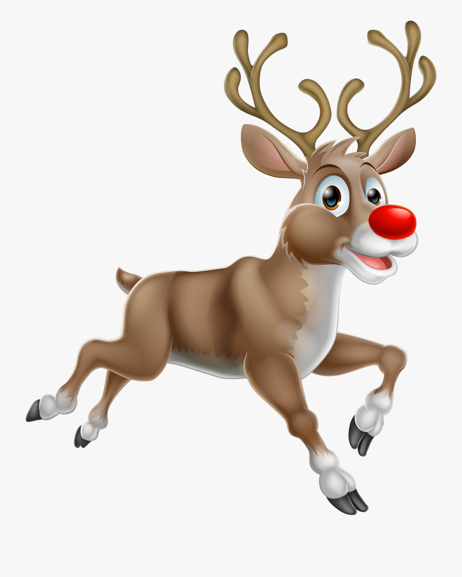 Transparent Christmas Rudolph Png Clipart - Rudolph Reindeer Png, Transparent Clipart